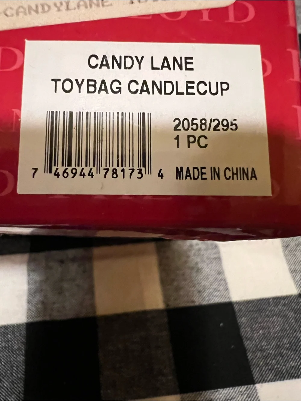 NWT FITZ & FLOYD CANDY LANE TOYBAG CANDLE CUP.